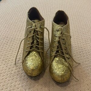 Gold Glitter Havana Last Jeffrey Campbell wedges!